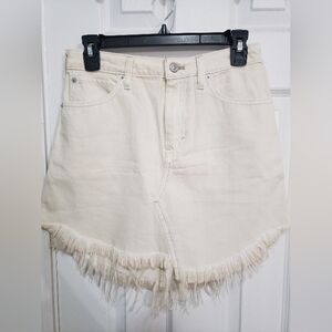 We The Free Cream Fringe Skirt